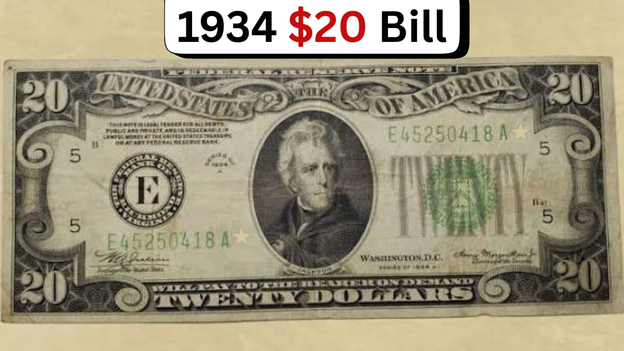 1934 $20 Bill Front